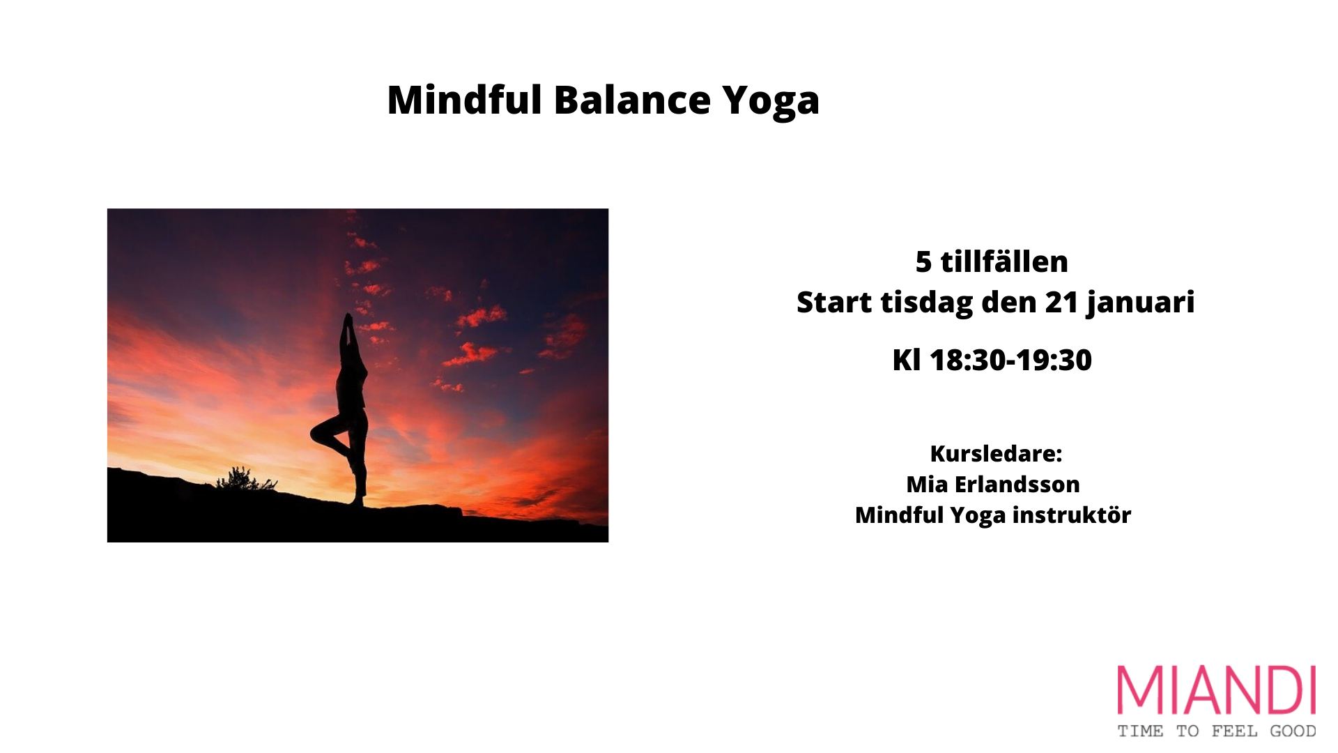Mindful Balance Yoga  tisdagar 5 tillfällen